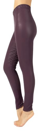 CALZITALY Lederleggings, Öko-Leder-Leggings, Fleece-Leggings, Winterhosen, Thermo-Leggings| Made in Italy