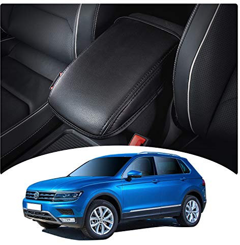 LFOTPP Mittelarmlehne Abdeckung für Tiguan, Armlehnen Box Mittelkonsole Schutz Kastendeckel Schwarz