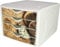 Helit H6129675 - Schubladenbox „the chameleon“, 4 Schubladen, für Format DIN A4, Weltkarte, 1 Stück