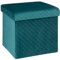 5 five simply smart Pouf pieghevole in velluto blu