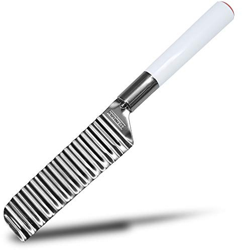 Seki Japan Cheese Knife, Crinkle Cut Knife, Ideal for Soft Foods Like Cheese, Boiled Eggs, and Fruits, 3.9 inches Stainless Steel