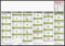 Brunnen 1070142001 Tischkalender/Tafelkalender A 4 Modell 701 42, 1 Seite = 6 Monate, auf Pappe kaschiert mit schwarzem Rand, Kalendarium 2021