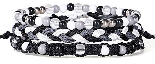 Oecan Vsco Armband, Fußkettchen, handgefertigt, geflochten, bunte Perlen, Strang, Armbänder für Damen, Teenager, Mädchen, Boho-Schmuck