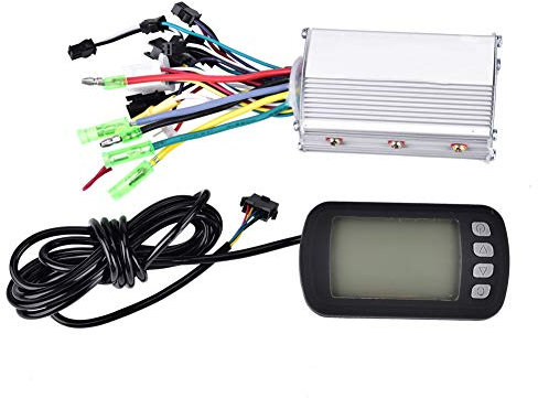 Yosoo Health Gear 36V/48V 350W Brushless Motor Controller Mit LCD Display, Kompatibel Für Elektrofahrräder Scooter Robustes Steuergerät Leistungsstarke Antriebssysteme Im E Bike Rollerbereich