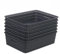 Yarebest 6 Packs Grey Woven Storage Baskets, Plastic A4 Shallow Tray Basket