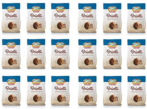 18x Divella Briotti Shortbread Kekse mit frischer Sahne und Kakao 400g biscuits cookies Italienische Kekse