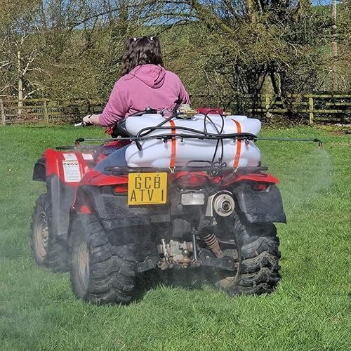 ATV Sprayer 60L Tank | High Pressure 12v Electric Pump | 1.6m Boom & Lance with 5m Flexi-Hose | Complete ATV Sprayer Kit with Straps | Great for Smallholdings and Garden Fertilizer and Herbicide Spray