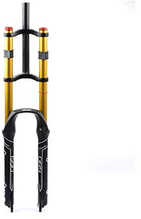 YQQQQ Mountain Bike Suspension Fork MTB 26/27.5/29 Inch, Travel 130mm Double Shoulder Downhill Rappelling Shock Absorber (Color : 26 inch)