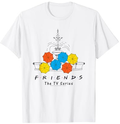 Friends Fountain And Umbrellas Maglietta