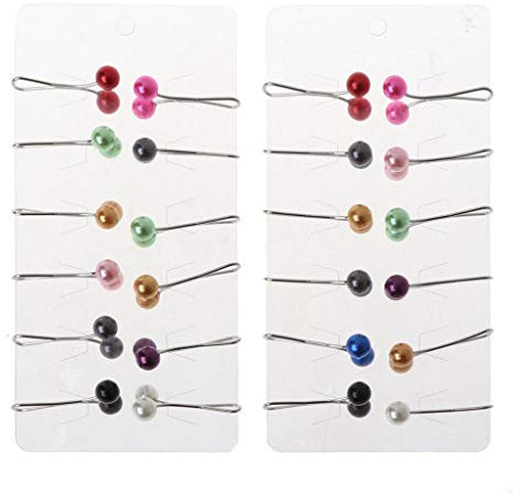 CHENGSE Hijab Clip, 24 Stück, Modern, Mehrfarbig, Hijab Pin