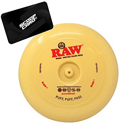 RAW Ultimate Disc Frisbee mit eingebautem Kegelhalter Slot zum Rauchen unterwegs Spielen mit Freunden