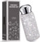 Vesici Rhinestone Water Bottle, Bling Diamond Water Bottle for Women Stainless Steel Thermal Cup Glitter Refillable Insulated Cup for Women Gifts, 260 ml(White)