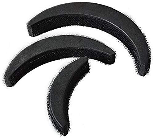 3-teiliges Schwamm Bump It Up Volumen Haar Base Anreden Einsatz Werkzeug Accessoires, Haarvolumen Erh?hen Puff Volume Insert Set Hair Bump Base f¨¹r Frauen M?dchen, Schwarz