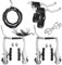 GASHWER Komplettes Fahrradbremsen-Set, Universal-Fahrradbremse vorne und hinten, innere und äußere Bremssattel, Kabelhebel-Set mit Multi-Tool-Schraubenschlüsseln, Silber