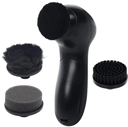Baoblaze Electric Shoe Shine Kit, Electric Shoe Polisher Brush Shoe Shiner Dust Cleaner Portable Leather Kit for Shoes