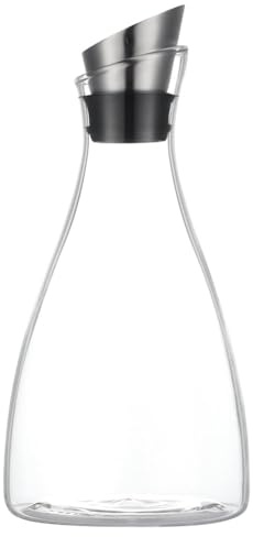 Purefold 50 Oz Borosilicate Glass carafe with Lid 1.5 Liter Glass Pitcher