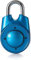 Combination Locker PadlockOne Directional Combination Padlock Speed Dial Set-Your-Own for Locker Or Storage Box at School Or Gym (Color : Blue)