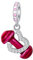 Alstiva Hantel & Herz Charm-Anhänger 925 Sterling Silber 9A Zirkonia für Armbänder Halsketten - Schmuck Geschenk für Damen Frauen