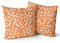 Snycler Vintage Flower Pillow Covers 20x20 Set of 2 Rustic Cute Small Floral Orange Cream Decorative Throw Pillows Outdoor Pillowcase Farmhouse Velvet Cushion Case Decor for Home Sofa Couch Bed