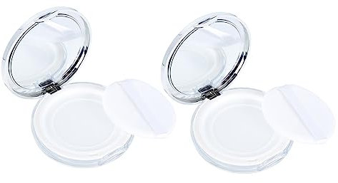 DOITOOL Nachfüllbare Kosmetikbehälter-kits 2 Stück Lose Puffboxen Kompaktes Etui Für Make-up Kein Auslaufen Reisefreundlich
