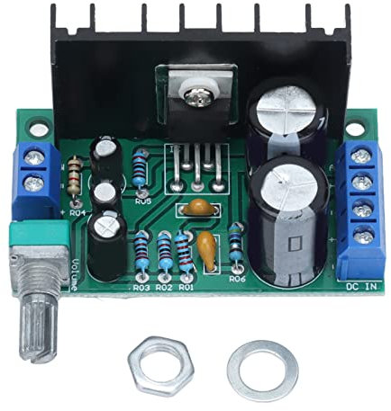 Respicefinem TDA2050 Mono Audio Amplifier Module Single Channel 12-24V Power Amp Board 5W to 120W Output for Speakers 4-16Ω Compact Design