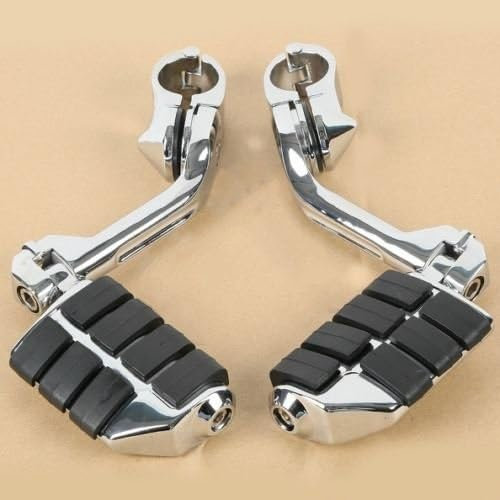 FREEZER Fußrasten Pedale Motorrad 1,25 Autobahn Fußrasten Fußstütze Motor Schutz Halterungen Schellen Für Harley Für Für Kawasaki Für Suzuki Beifahrerfußstütze(Color:Chrome)