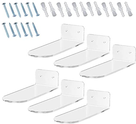 jojobasec 6 Pieces Floating Shelves for Shoes Wall Mounted Easy to Install Color Gaming Room Living Room Decor