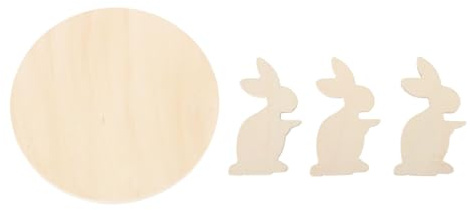 Rustikaler Tortenständer aus Holz, Kuchenplatte aus Verbundholz mit Waldinspiriertem Design, Geeignet für die Dekoration von Hochzeiten, Geburtstagen und Partys (Hase)