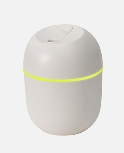 UKDGTMR White Portable USB Ultrasonic Air Humidifier, Essential Oil Diffuser, Car Purifier, Aroma Anion Mist Maker with LED Lamp, Romantic Light