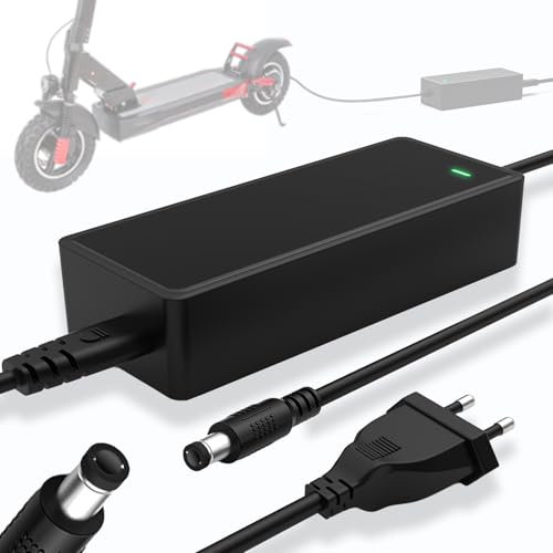 Mezelon 54.6V 2A Chargeur Trotinette Electrique, Chargeur Hoverboard 48V Trottinette Batterie pour Scooter Electrique, Velo Electrique, Draisienne Electrique, 5.5mmx2.5mm Connecteur