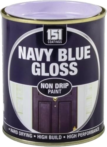 GSV Essentials 1x Non-Drip Glossy Navy Blue Paint, Quick Drying, Multi Purpose Use Navy Blue Paint Ideal for Wood, Metal, Plastic, Furniture, Perfect for Interior and Exterior Use (300 ML)