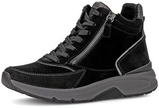 Gabor Inspiration Rolling soft rocker sole nubuck boots 76.887 (Black, 6.5, UK Footwear Size System, Adult, Women, Numeric, Medium, 6.5)