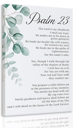Psalm 23 Christliche Wandkunst, Bibelversen, Bilder, gerahmt, 30,5 x 40,6 cm