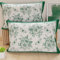 PETTI Artigiani Italiani - 1 Paar Kissenbezüge 50 x 70 cm aus Mikrofaser, Dekokissen für Schlafzimmer, Sofa, Wohnzimmer, Set mit 2 Kissenbezügen, Kissenbezug Botanic 03 Grün, 100% Made in Italy