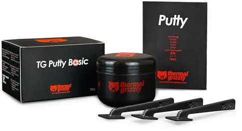 Thermal Grizzly TG Putty Basic 100g Thermal Putty für VRAM, VRM und PCB | Thermal Putty, Wärmeleitpad-Ersatz, GPU, PCB, elektrisch nichtleitend, Gap-Filler, gleicht 0,2 bis 3,0 mm aus