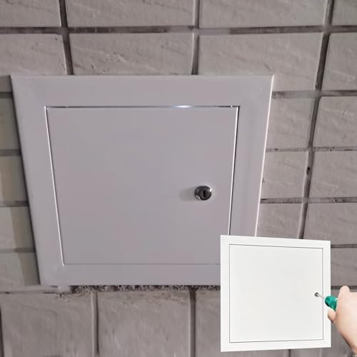 Revisionsklappe Metallabdeckung für Dachbodenzugangsöffnungen Schraubendreher-Verriegelungsklappenabdeckungen Brandschutz-Revisionsluke für Trockenbauwände Aluminium-Kabeldurchführungswandplatte(35x50