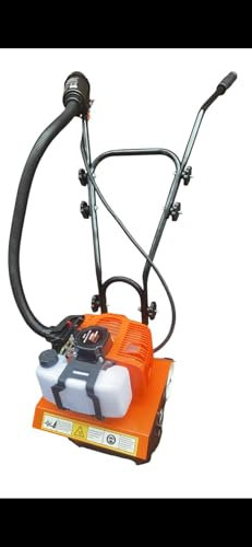 Motoculteur Thermique 52cc Power, Cultivateur de Jardin, Orange et Noir maniable et Puissant