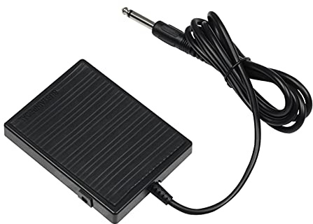 Eujgoov Keyboard-Sustain-Pedal, Universelles Dämpferpedal mit 6,35-mm-Stecker, Anti-Rutsch-Pad für MIDI, Elektronische Orgel, Digitale Klaviertrommel, ABS-Material, Stabiles Hebelprinzip, Sanft und
