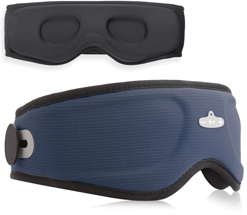 VINTEAM Sleep Mask with Wireless Connectivity Headphones | for Side Sleepers, 3D Eye Sockets, Adjustable Speakers, Washable and Snag-Proof Material