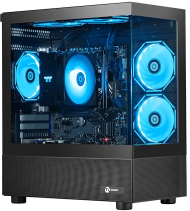 NINGMEI Soul Gaming PC Desktop-PC, AMD Ryzen 7 5700G (bis 4,6 GHz), 16 GB DDR4-RAM, 1 TB NVMe-SSD, 6 RGB-Lüfter, Windows 11 Home – Fertiger Gaming-PC für E-Sport, Streaming, Arbeiten