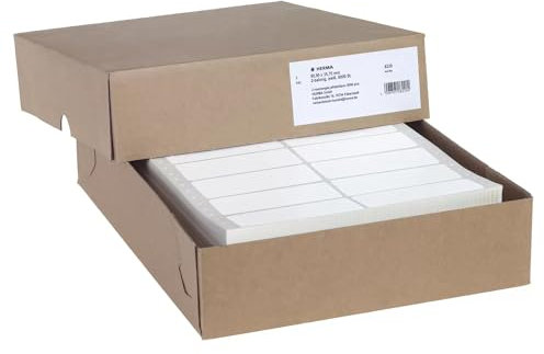 HERMA 8220 Computeretiketten endlos, 88,9 x 35,7 mm, 2-bahnig, 8000 Stück, selbstklebend, Endlosetiketten Aufkleber mit Führungslochrand, matt, blanko Papier Computer Etiketten, weiß
