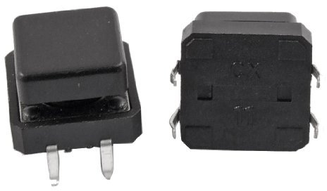 sourcing map 20 Stück PCB Momentary Tactile Push Button Switch 12 x 12 x 12 mm 4 Pin DIP W Cap de