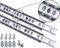 Stahlia Schubladenschienen (1 Paar) Teilauszug H:17mm/L:406mm Schubladenauszug Auszugsschienen Schrank Scharniere Schienen für Schubladen Regalschienen