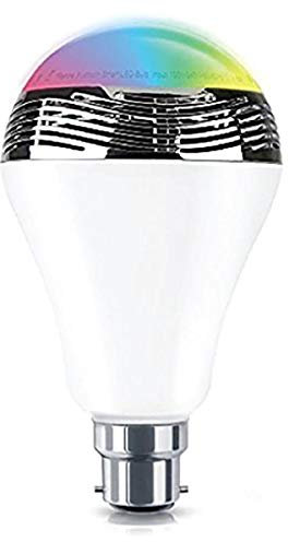 MSC New Wireless Bluetooth 4.0 Speaker Bulb B22 (E27-Available) Smart LED Light Play Audio Music RGB Lamp (B22 *1)