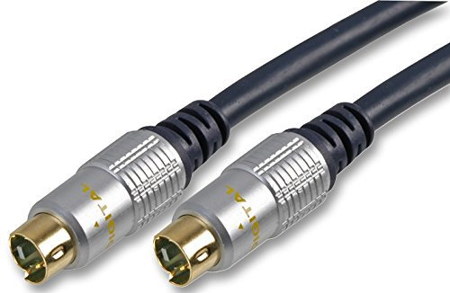 C4A® 1m Premium Quality S-Video Cable Fully Shielded SVHS Lead (1 Metre)