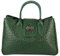 Belli Echt Leder Handtasche italienische Damen Ledertasche Umhängetasche Henkeltasche in grün strauß - 36x25x18 cm (B x H x T)
