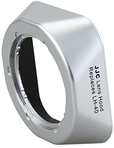 JJC LH-J40(S) Silber Gegenlichtblende (Streulichtblende, Sonnenblende) für Olympus M.Zuiko Digital 14-42mm 1:3.5-5.6 II und M.Zuiko Digital 14-42mm 1:3.5-5.6 II (R) ersetzt Olympus LH-40