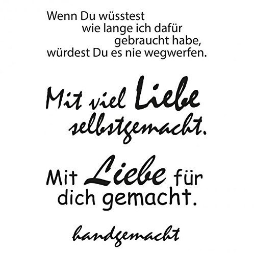 Efco Stempel Clear Wenn du wüsstest, transparent, A7/ 74 x 105 mm, 4-teilig