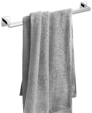 soak Accessorio Bagno Barra Porta Asciugamani con Montaggio a Muro, Design Moderno, Quadrato - Cromato