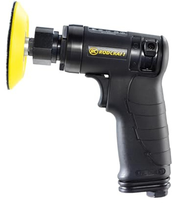 Rodcraft RC7682 Druckluft-Exzenterschleifer 75 mm, 5 mm Hub | 15000 U/min, ergonomische Pistolenform und geringes Gewicht. Ideal für Spot-Repair Arbeiten